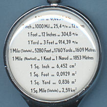 HC-HB Paris Mechanisches Kurvimeter: Umrechnungsfaktoren auf der R&uuml;ckseite (gr&ouml;&szlig;eres Bild 44k)