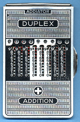 Addiator Duplex Aluminium schwarz (Vorderseite) (gr&ouml;&szlig;eres Bild 162k)