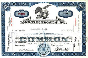Cohu Electronics, Inc. (click for larger image, 158k)