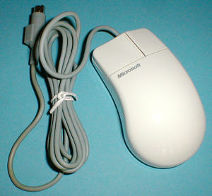 Microsoft Bus Mouse: top view (click for larger image, 68k)