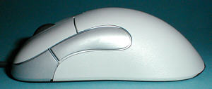 Microsoft IntelliMouse Optical USB and PS/2 Compatible: left side with button