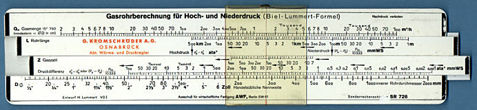 SR 726 Gasrohrberechnung (Vorderseite)