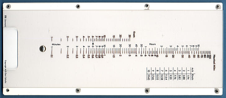 Gert Schultz flight calculator (Rückseite)